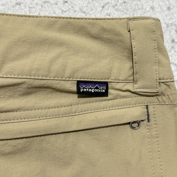 Patagonia Women's 12 Borderless Pants 40 UPF Straight Leg Low Rise Hiking Khaki - Picture 8 of 12